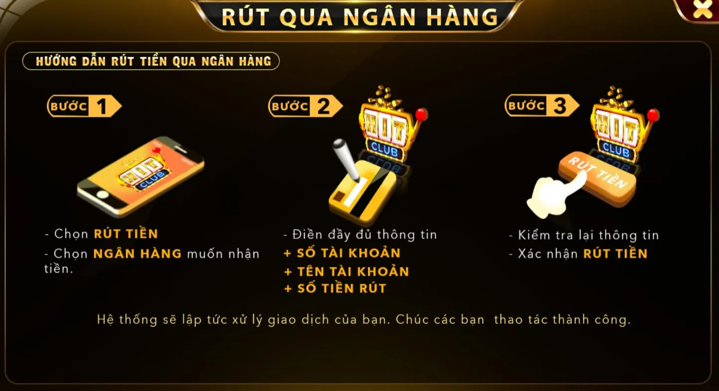 Rút tiền tại Hit Club